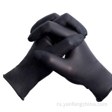 Черные одноразовые, не содержащие нитрилового медицинского осмотра перчатки